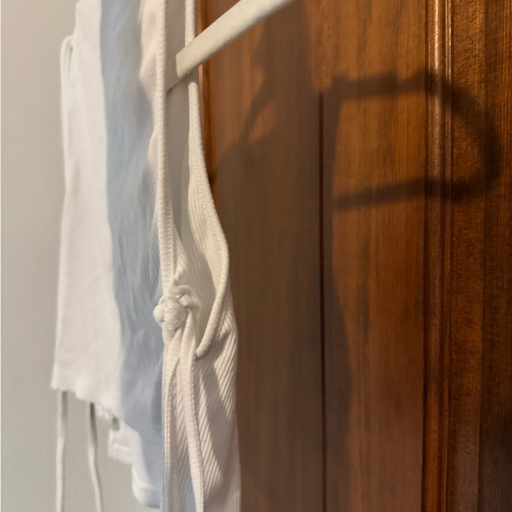 White Ribbed Tank Top - Picture 6 of 6